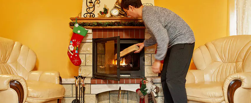 Rusted Metal Fireplace Restoration in Dearborn Heights, Michigan
